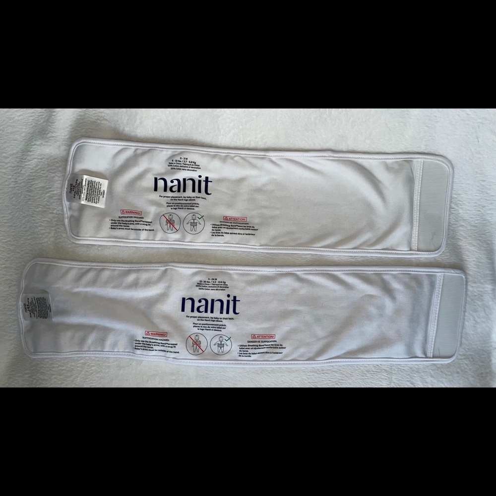 Two Nanit Breathing Wear Bands